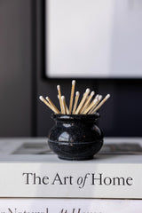 Black Marble Match Holder