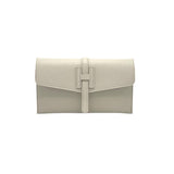 Genuine leather mini clutch bag, Made in Italy, art. 112592: Jeans