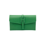 Genuine leather mini clutch bag, Made in Italy, art. 112592: Jeans