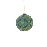 Holiday Ornaments Embossed Velvet Ornament // Turquoise