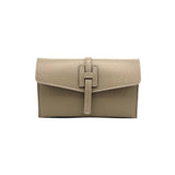 Genuine leather mini clutch bag, Made in Italy, art. 112592: Jeans