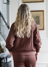 Lifestyle Lila Butter Modal Bomber Jacket // Cocoa