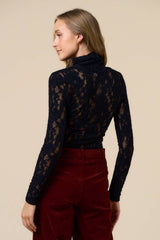 Belle Lace Turtleneck Statement Top