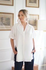 Puff Sleeve Side Slit Tunic