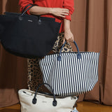 The Canvas Go-Tote - Navy Stripe