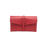 Genuine leather mini clutch bag, Made in Italy, art. 112592: Olive