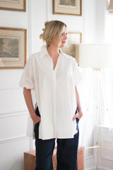 Puff Sleeve Side Slit Tunic