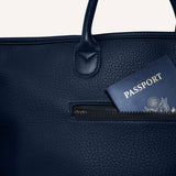The Vegan Leather Go-Tote - Navy