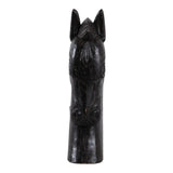 Black Wood Horse Head Sculpture