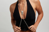 Handmade Tie Pewter Necklace - 3929