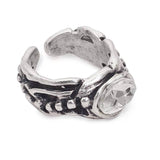 Handmade Clear Crystal Brass Ring - 6949