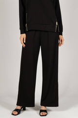 Butter Modal Side Binding Wide Leg Pants Black Small