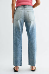 Mara Studded High-Waist Straight-Leg Jeans