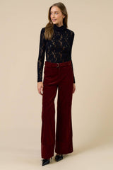 Belle Lace Turtleneck Statement Top