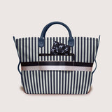 The Canvas Go-Tote - Navy Stripe