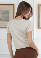 Amory KNITTED SWEATER WITH CROSSOVER BUTTON ACCENT DETAILS