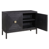 Accent Cabinets Aiken Dark Walnut 2 Door Cabinet