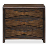 Accent Cabinets Bowtie 3 Drawer Mid-Century Chest