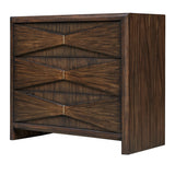 Accent Cabinets Bowtie 3 Drawer Mid-Century Chest