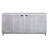 Accent Cabinets Checkerboard 4 Door Gray Cabinet