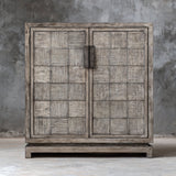 Accent Cabinets Hamadi Distressed Gray 2 Door Cabinet