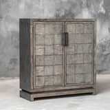 Accent Cabinets Hamadi Distressed Gray 2 Door Cabinet