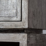 Accent Cabinets Hamadi Distressed Gray 2 Door Cabinet
