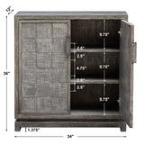 Accent Cabinets Hamadi Distressed Gray 2 Door Cabinet