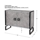 Accent Cabinets Keyes 2 Door Gray Cabinet