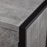 Accent Cabinets Keyes 2 Door Gray Cabinet
