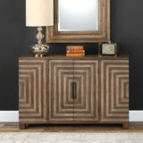 Accent Cabinets Layton Geometric Console Cabinet