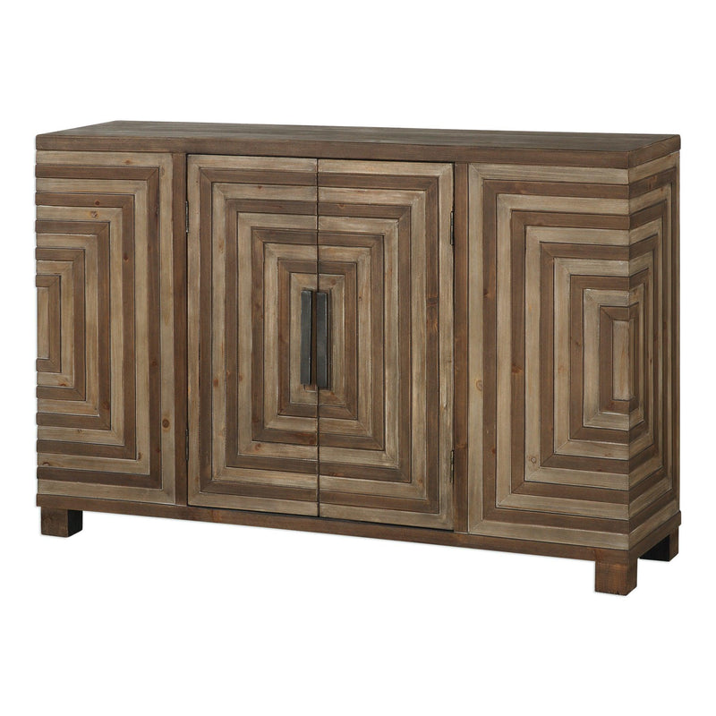 Accent Cabinets Layton Geometric Console Cabinet 