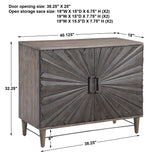 Accent Cabinets Shield Gray Oak 2 Door Cabinet