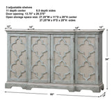 Accent Cabinets Sophie 4 Door Grey Cabinet