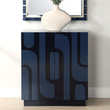 Accent Cabinets Valeria 2 Door Glossy Blue Cabinet