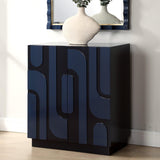 Accent Cabinets Valeria 2 Door Glossy Blue Cabinet