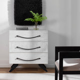 Accent Cabinets Vivi 3 Drawer White Chest