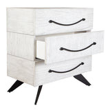 Accent Cabinets Vivi 3 Drawer White Chest