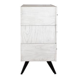 Accent Cabinets Vivi 3 Drawer White Chest