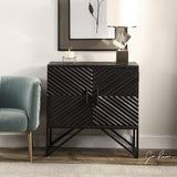 Accent Cabinets Zadie Ebony Accent Cabinet