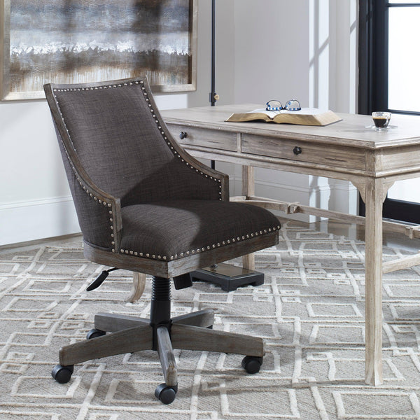 Accent Chairs & Armchairs Aidrian Charcoal Desk Chair