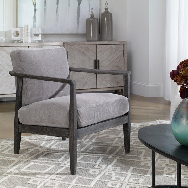 Accent Chairs & Armchairs Brunei Modern Accent Chair // Gray Corduroy