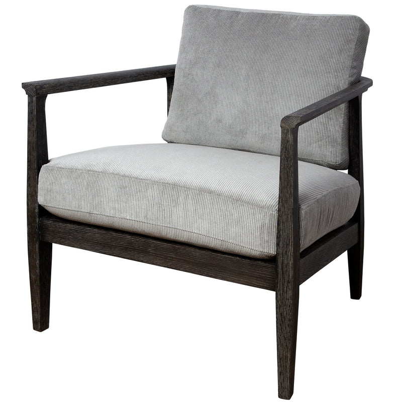 Accent Chairs & Armchairs Brunei Modern Accent Chair // Gray Corduroy 