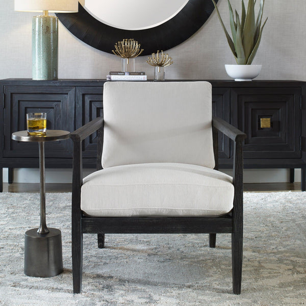 Accent Chairs & Armchairs Brunei Accent Chair // White Corduroy