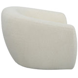 Accent Chairs & Armchairs Capra Art Deco Swivel Chair // White Faux Shearling