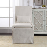 Accent Chairs & Armchairs Coley Armless Chair // White Linen