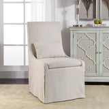 Accent Chairs & Armchairs Coley Armless Chair // White Linen