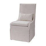 Accent Chairs & Armchairs Coley Armless Chair // White Linen