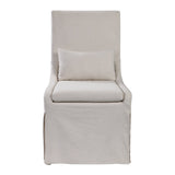 Accent Chairs & Armchairs Coley Armless Chair // White Linen