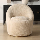 Accent Chairs & Armchairs Crue Sheepskin Swivel Chair
